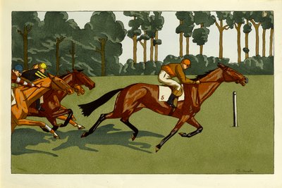 A set of four prints - Longchamps and other races by Charlotte Ancelin