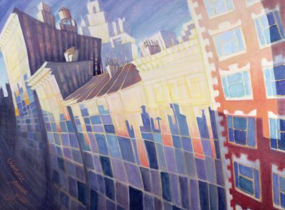 Sunset, Waverly Place, New York City by Charlotte Johnson Wahl