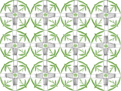 Matcha Repeat Pattern, 2018 by Charlotte Orr