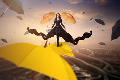 Surreal Umbrella Journey by Che Abu Bakar