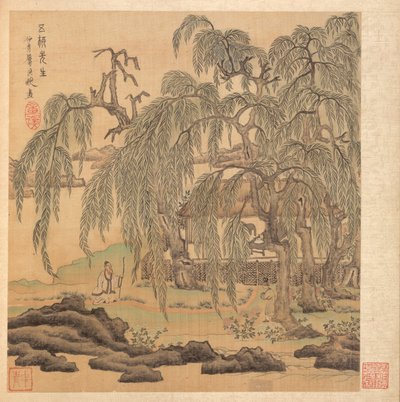 Paintings after Ancient Masters: Mr. Five Willows (Wuliu), Tao Yuanming by Chen Hongshou