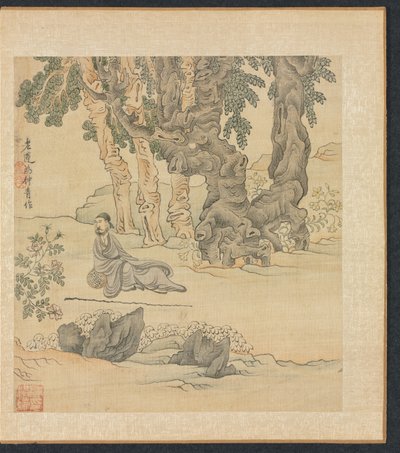 Paintings after Ancient Masters: Portrait of Zhongqing in a Landscape by Chen Hongshou