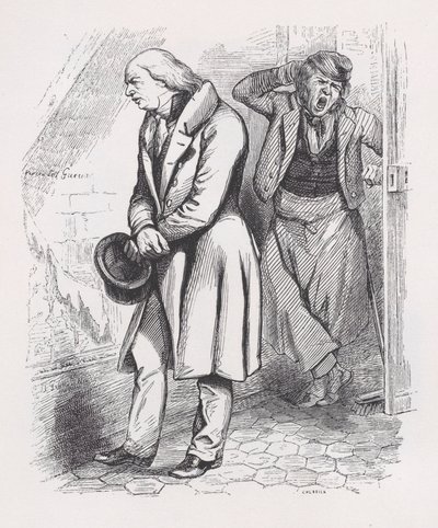The Attic from The Complete Works of Béranger, 1836 by Cherrier