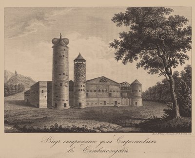 Old House of the Stroganov Family in Solvychegodsk, 1842 by Chessky