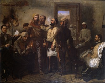 Thomas Henry Kavanagh VC (1821-82) being disguised as a native during the Indian mutiny at the siege of Lucknow, 9th November 1857 by Chevalier Louis William Desanges