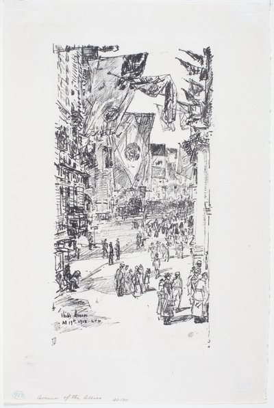 Avenue of the Allies, City Street (5th Ave) by Childe Frederick Hassam