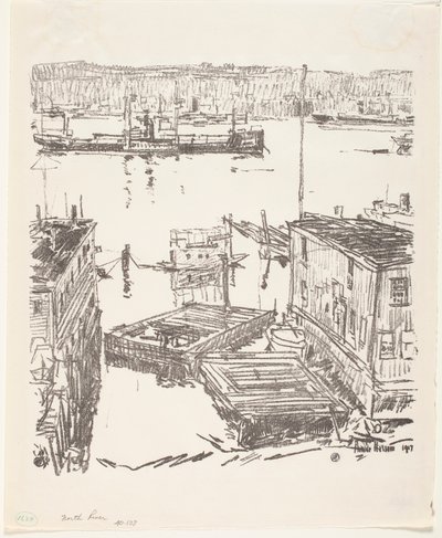North River by Childe Frederick Hassam