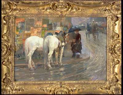 Paris Street Scene, c.1889 by Childe Frederick Hassam