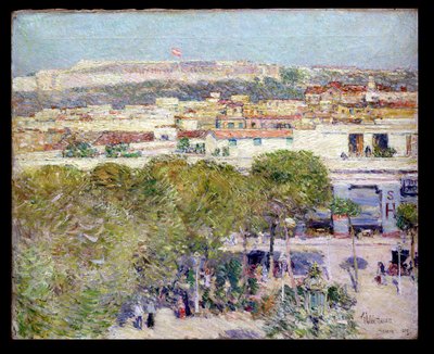 Place Centrale and Fort Cabanas, Havana by Childe Frederick Hassam