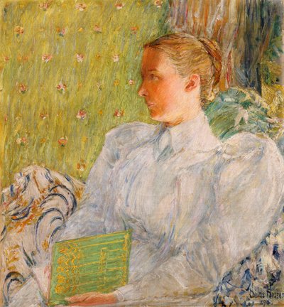 Portrait of Edith Blaney (Mrs. Dwight Blaney) 1894 by Childe Frederick Hassam