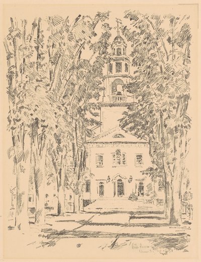 Colonial Church, Gloucester by Childe Hassam