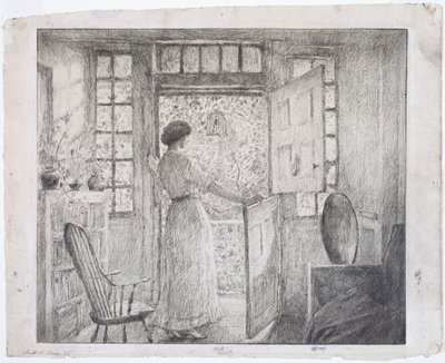The Dutch Door (recto), The Greek Dance (verso) by Childe Hassam