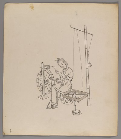 Album of separate leaves: Silk Cultivation and Production by Chinese School
