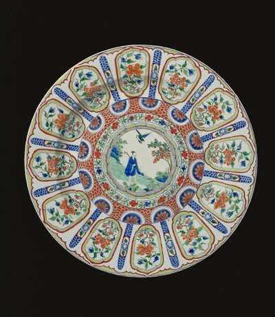 Charger depicting the Immortal Tang Poet Li Bai, Kangxi Period, c.1690 by Chinese School