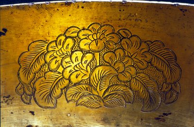 Detail from an engraved basin, Tang dynasty (detail) by Chinese School