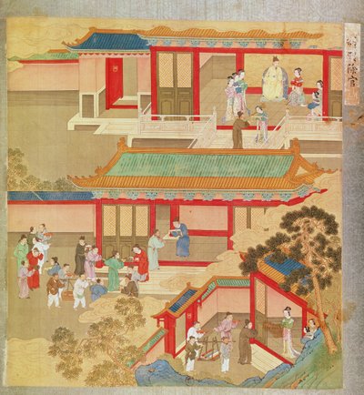 Emperor Hsuan Tsung at Home, from a History of Chinese Emperors by Chinese School