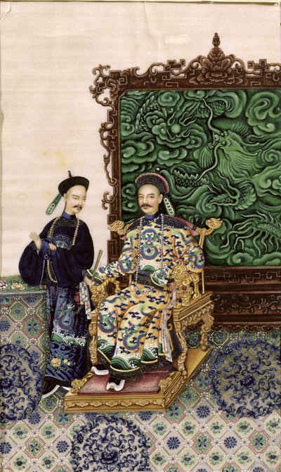 Emperor Seated with a Man by Chinese School