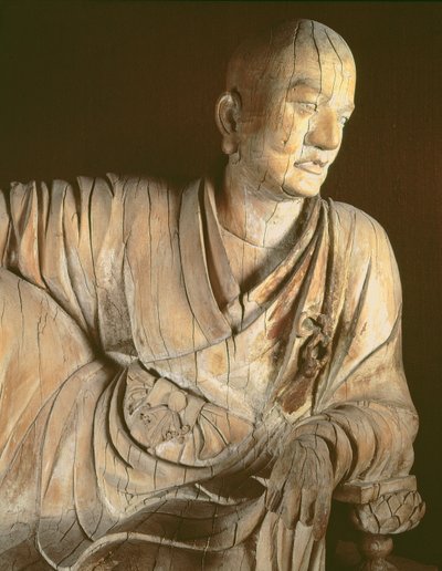 Figure of a lohan, Yuan dynasty by Chinese School