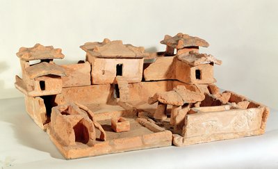 Funerary model of a farm, from Thanh Hoa, Vietnam by Chinese School