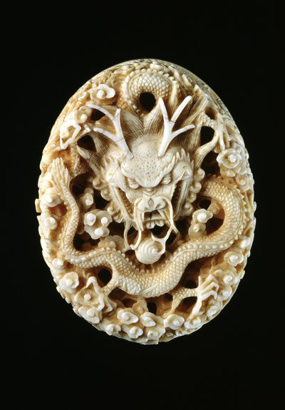 Imperial Seal with a Dragon Guarding a Pearl of Wisdom by Chinese School