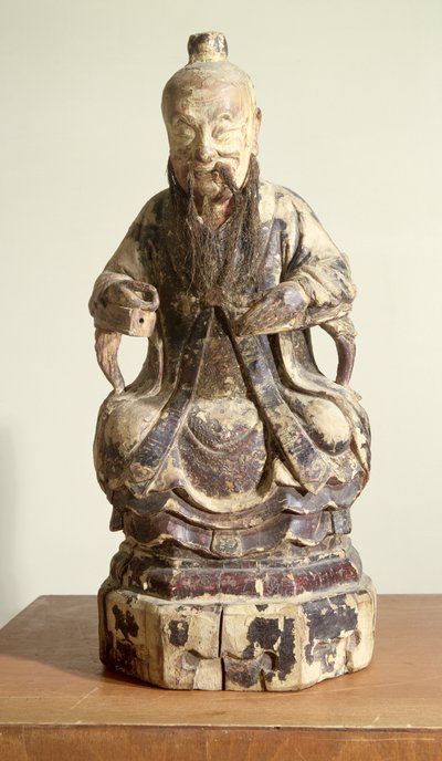 Lao-Tzu (c.604-531) wearing the crown of a Master by Chinese School