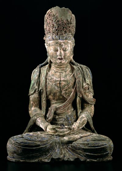 Large seated bodhisattva in meditation, Jin dynasty (1115-1234) by Chinese School