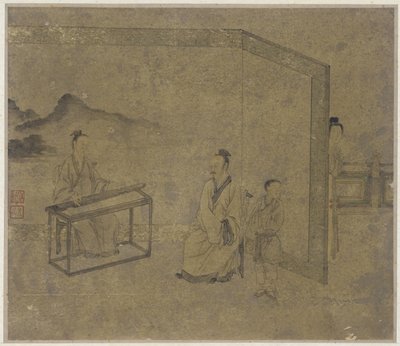 Listening to the Zither, Ming or Qing Dynasty by Chinese School