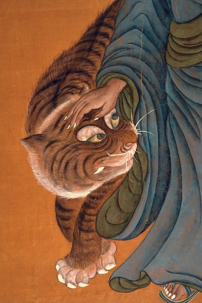 Lohan with Tiger, late 18th to early 19th century by Chinese School