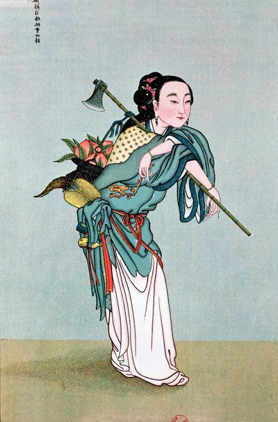 Ma Kou Carrying Medicinal Plants, from a Work by Father Henri Dore, Late 19th Century by Chinese School