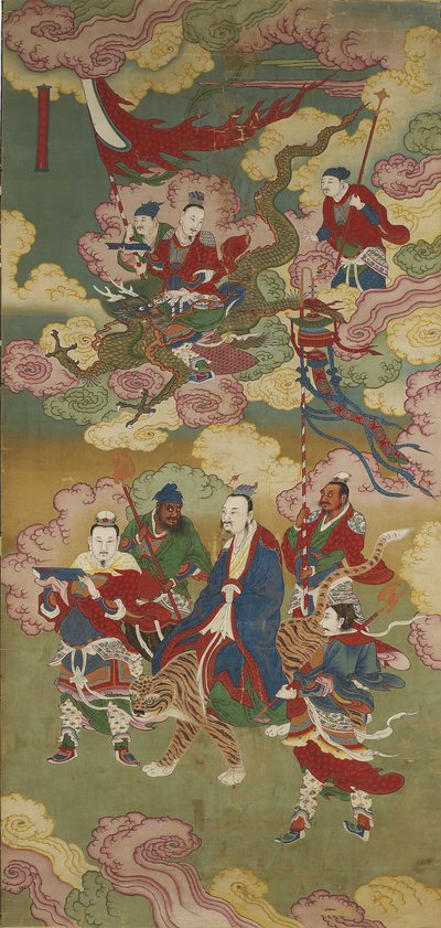 Numinous Treasure Emissaries, from a Buddhist Land and Water Ritual Set by Chinese School