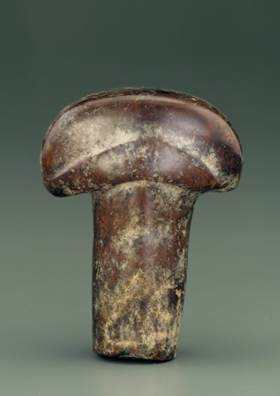 Object in form of oval rod surmounted by thick semicircular knob by Chinese School