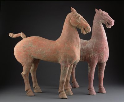 Pair of horses, Han Dynasty by Chinese School