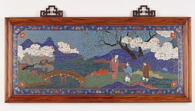 Panel depicting a Chinese landscape, Ming dynasty by Chinese School