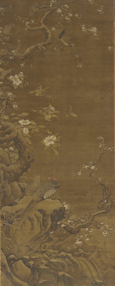 Pheasants and Snow-Covered Plum Blossoms, Ming or Qing Dynasty by Chinese School
