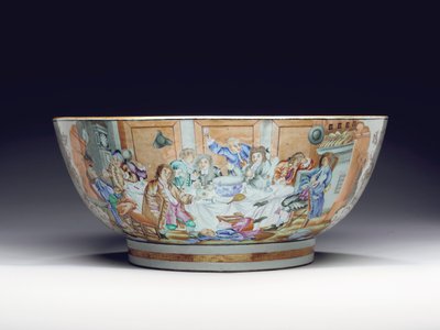 Rare and massive punchbowl, c.1775 by Chinese School
