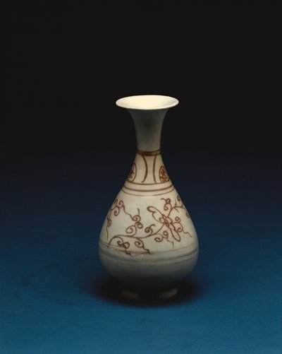 Red Underglaze Bottle by Yuhachan, Yuan Dynasty by Chinese School