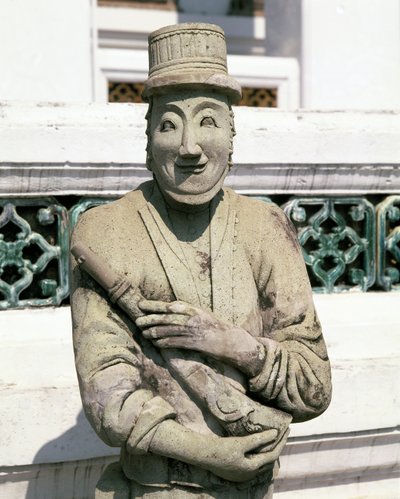 Statue of a European soldier by Chinese School