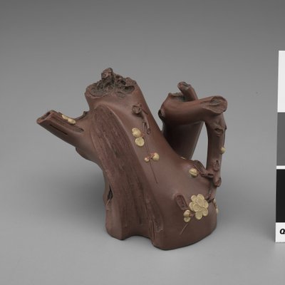 Teapot in form of prunus branch, late 17th century - early 18th century by Chinese School