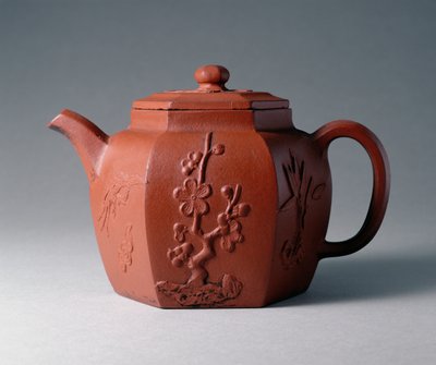 Yixing Hexagonal Teapot, Chinese, late 17th century by Chinese School