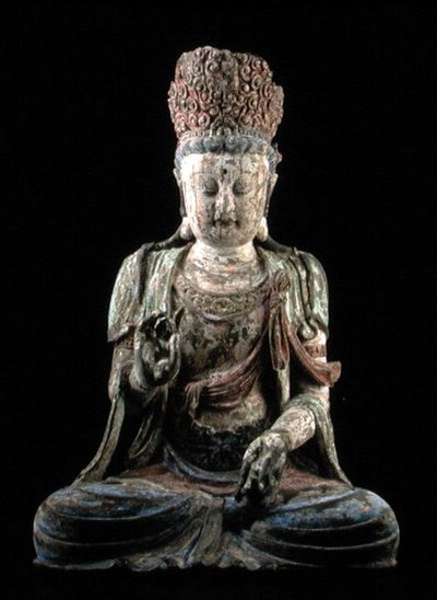 Large Seated Bodhisattva with Hands Raised, Jin Dynasty (1115-1234) by Chinese School Chinese School