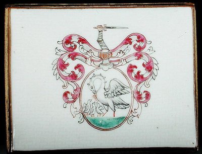 Lid of an Armorial Snuffbox by Chinese School Chinese School