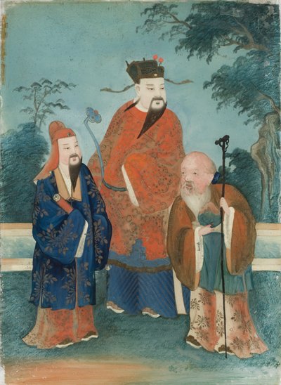 Three Male Figures by Chinese School Chinese School