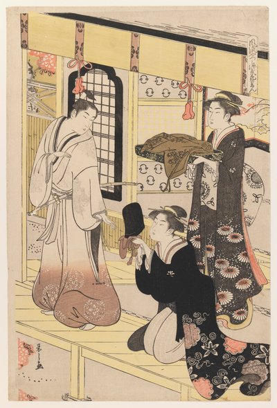 Hana no En, from Eight Views of Disguised Genji by Chobunsai Eishi