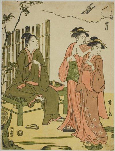 The Fourth Month, from the series "The Twelve Months" by Chobunsai Eishi