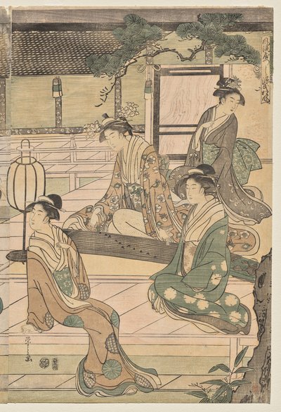 The Matsukaze Chapter of the Tale of Genji (from the series The Tale of Genji in Elegant Modern Dress) by Chobunsai Eishi