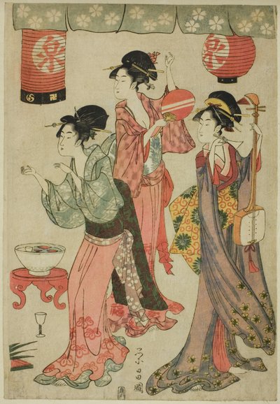 Festivity at a Teahouse, from a Parody of Chushingura by Chokosai Eisho