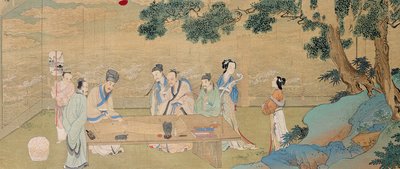 A Literary Gathering at Hsi Yuann in the eleventh century by Chou Ying
