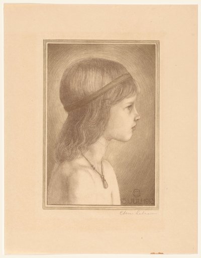 Portrait of an Unknown Girl by Chris Lebeau (signed by artist)