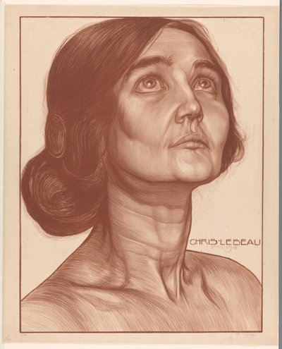 Portrait of a Woman by Chris Lebeau (signed by artist)