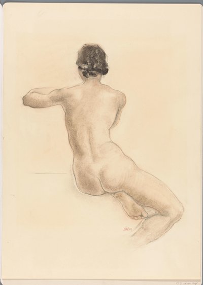 Seated Nude Woman by Chris van der Hoef (signed by artist)